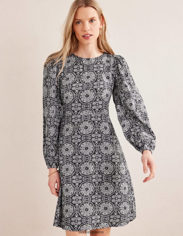 πυριτόλιθος & ηλιοφάνεια είδη ένδυσης Μίνι φόρεμα με στάμπα με λαιμόκοψη Boden γυναίκες 464PH81761