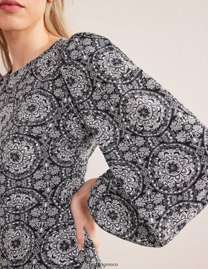 πυριτόλιθος & ηλιοφάνεια είδη ένδυσης Μίνι φόρεμα με στάμπα με λαιμόκοψη Boden γυναίκες 464PH81761