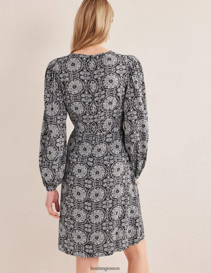 πυριτόλιθος & ηλιοφάνεια είδη ένδυσης Μίνι φόρεμα με στάμπα με λαιμόκοψη Boden γυναίκες 464PH81761