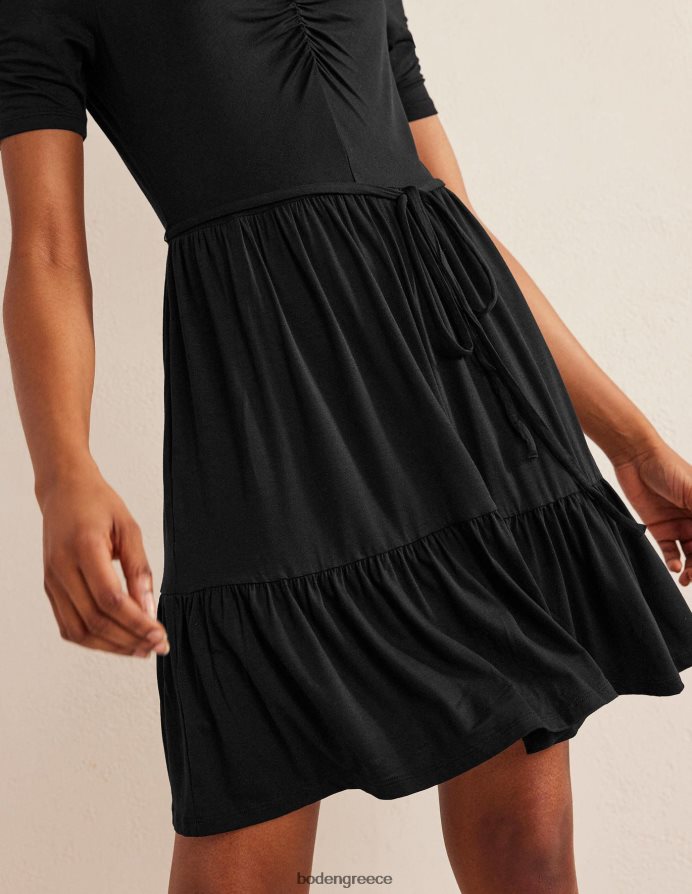 μαύρος είδη ένδυσης Μίνι φόρεμα ζέρσεϊ με ρουστίκ μπούστο Boden γυναίκες 464PH81829