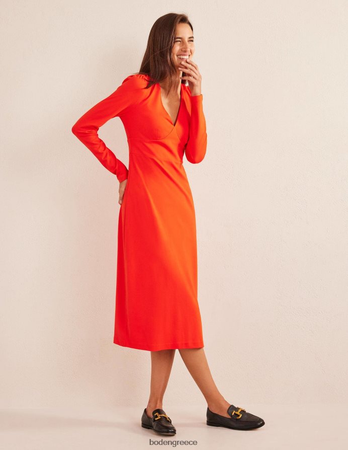 κόκκινος συναγερμός είδη ένδυσης μίντι φόρεμα τσαγιού ζέρσεϊ στήλης Boden γυναίκες 464PH81831