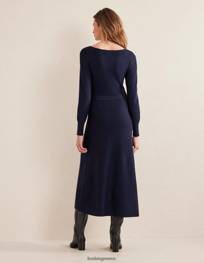 ΠΟΛΕΜΙΚΟ ΝΑΥΤΙΚΟ είδη ένδυσης μίντι πλεκτό φόρεμα αγαπημένη Boden γυναίκες 464PH81846