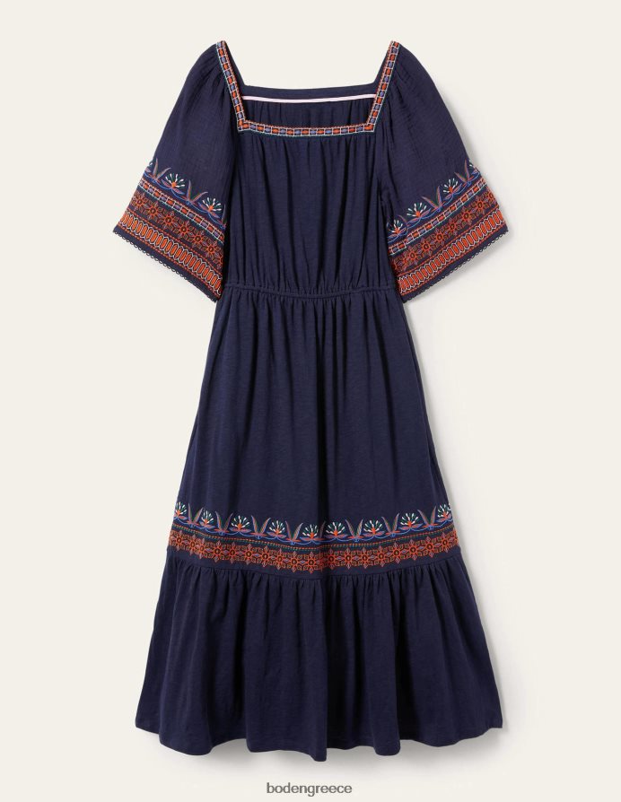 ΠΟΛΕΜΙΚΟ ΝΑΥΤΙΚΟ είδη ένδυσης μίντι φόρεμα με κεντητό ζέρσεϊ Boden γυναίκες 464PH82044