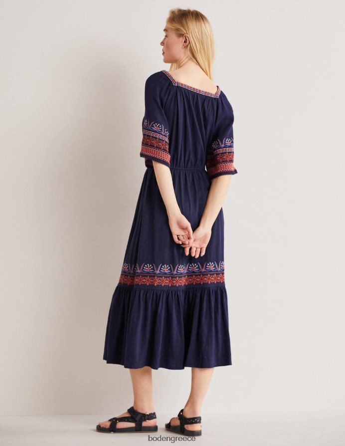 ΠΟΛΕΜΙΚΟ ΝΑΥΤΙΚΟ είδη ένδυσης μίντι φόρεμα με κεντητό ζέρσεϊ Boden γυναίκες 464PH82044