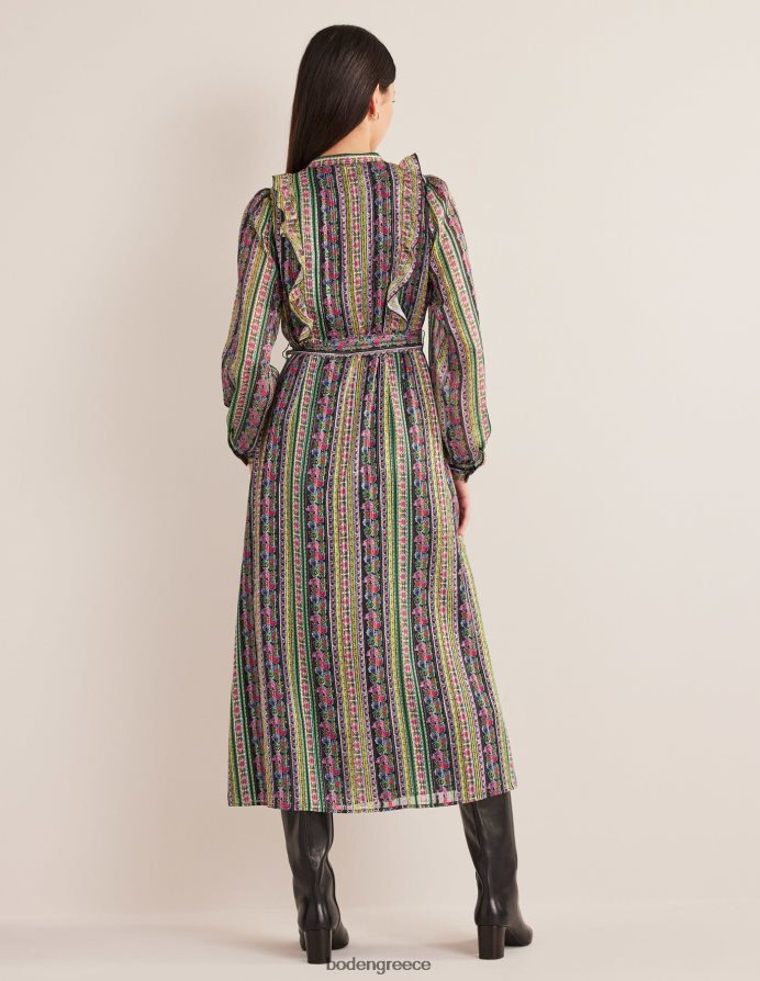 πολύ & γαρύφαλλο άνθιση είδη ένδυσης βολάν μεταλλικό μίντι φόρεμα Boden γυναίκες 464PH82065