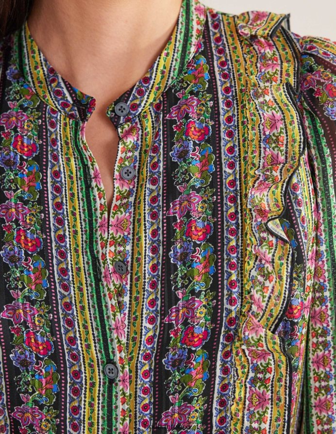 πολύ & γαρύφαλλο άνθιση είδη ένδυσης βολάν μεταλλικό μίντι φόρεμα Boden γυναίκες 464PH82065