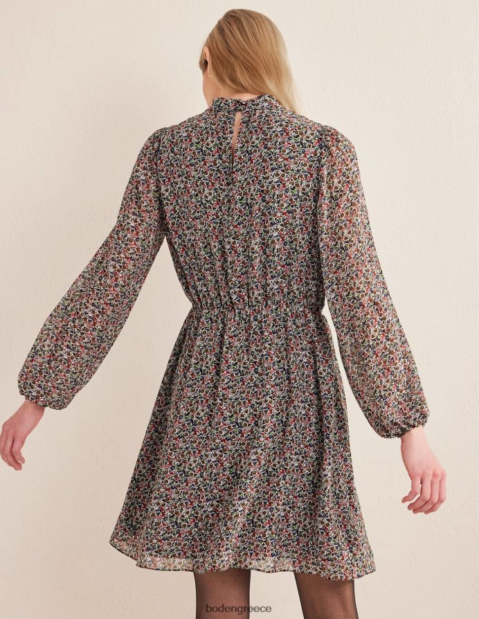 μαύρο & πεταλάκι τουαλέτα είδη ένδυσης Μίνι φόρεμα με ψηλό λαιμό Boden γυναίκες 464PH82095