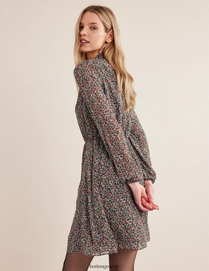 μαύρο & πεταλάκι τουαλέτα είδη ένδυσης Μίνι φόρεμα με ψηλό λαιμό Boden γυναίκες 464PH82095