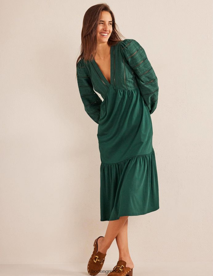 σμαραγδένια νύχτα είδη ένδυσης υφαντό μίντι φόρεμα ζέρσεϊ Boden γυναίκες 464PH82128