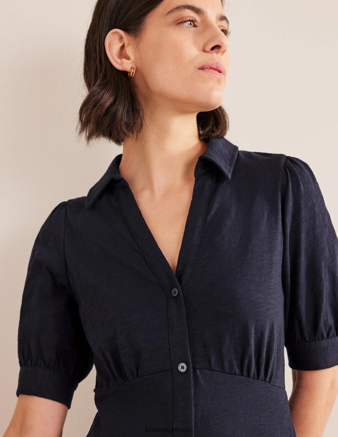 ΠΟΛΕΜΙΚΟ ΝΑΥΤΙΚΟ είδη ένδυσης Μίνι φόρεμα τσαγιού ζέρσεϊ με κουμπί Boden γυναίκες 464PH82158