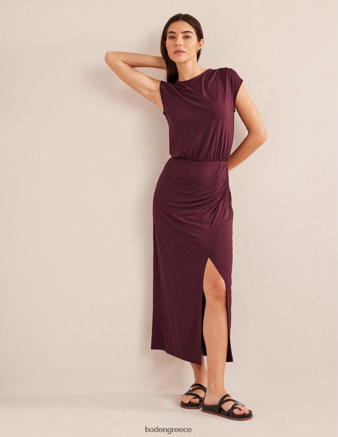 σκούρο μπορντό είδη ένδυσης μάξι φόρεμα ζέρσεϊ στήλης Boden γυναίκες 464PH82163