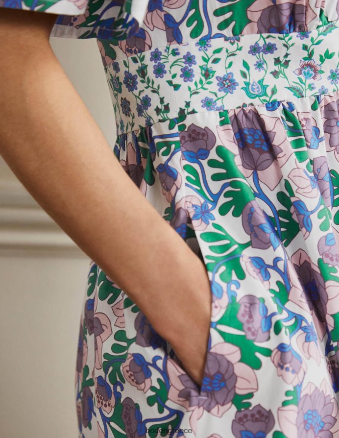 μπουμπούκι πολλαπλών & ταράτσας είδη ένδυσης Φόρεμα με λεπτομέρεια σε αντίθεση με λαιμόκοψη Boden γυναίκες 464PH82238