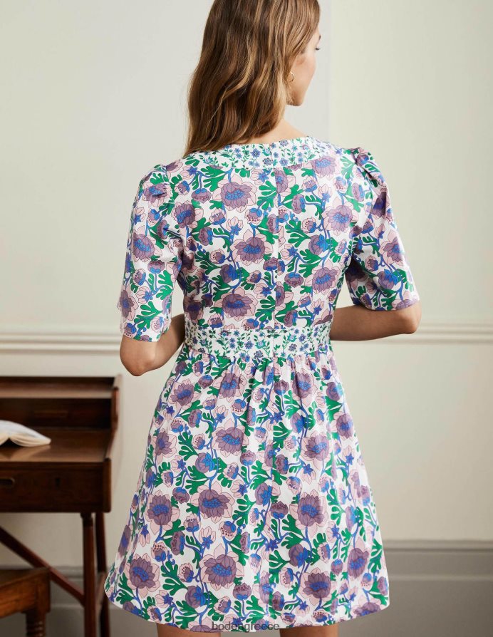 μπουμπούκι πολλαπλών & ταράτσας είδη ένδυσης Φόρεμα με λεπτομέρεια σε αντίθεση με λαιμόκοψη Boden γυναίκες 464PH82238