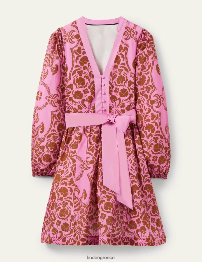 πέταλο ορχιδέας & άνθιση πάθους είδη ένδυσης βαμβακερό φόρεμα με εγκοπή Boden γυναίκες 464PH82283