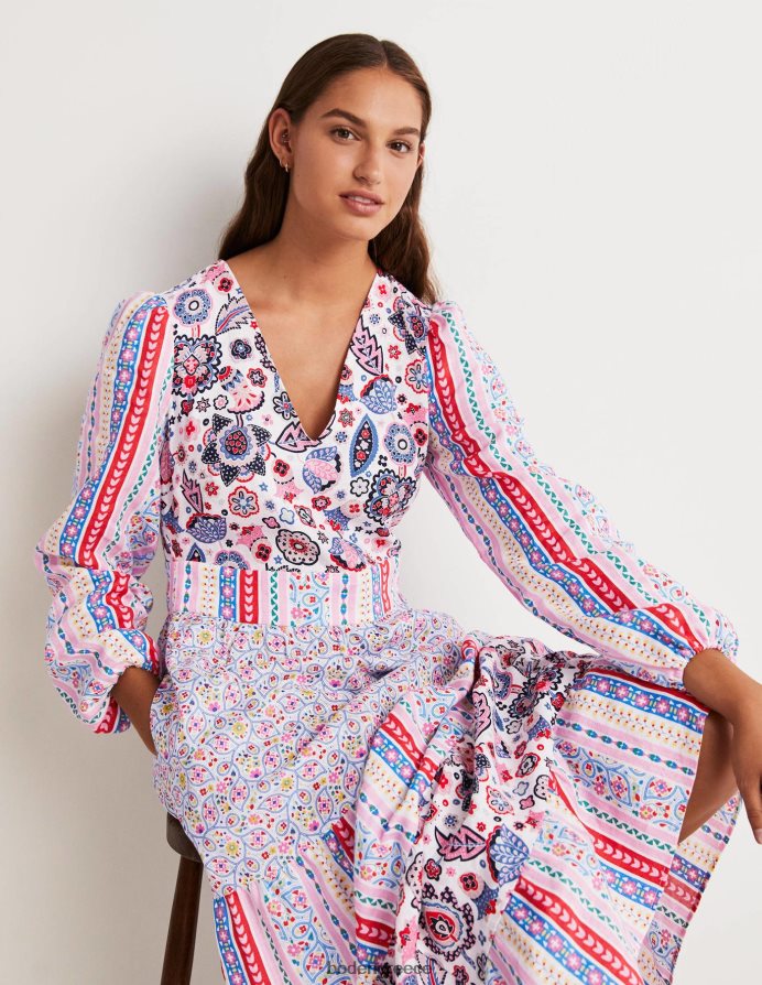 ροζ είδη ένδυσης επαναχρησιμοποιημένο μάξι φόρεμα σε επίπεδα Boden γυναίκες 464PH82428