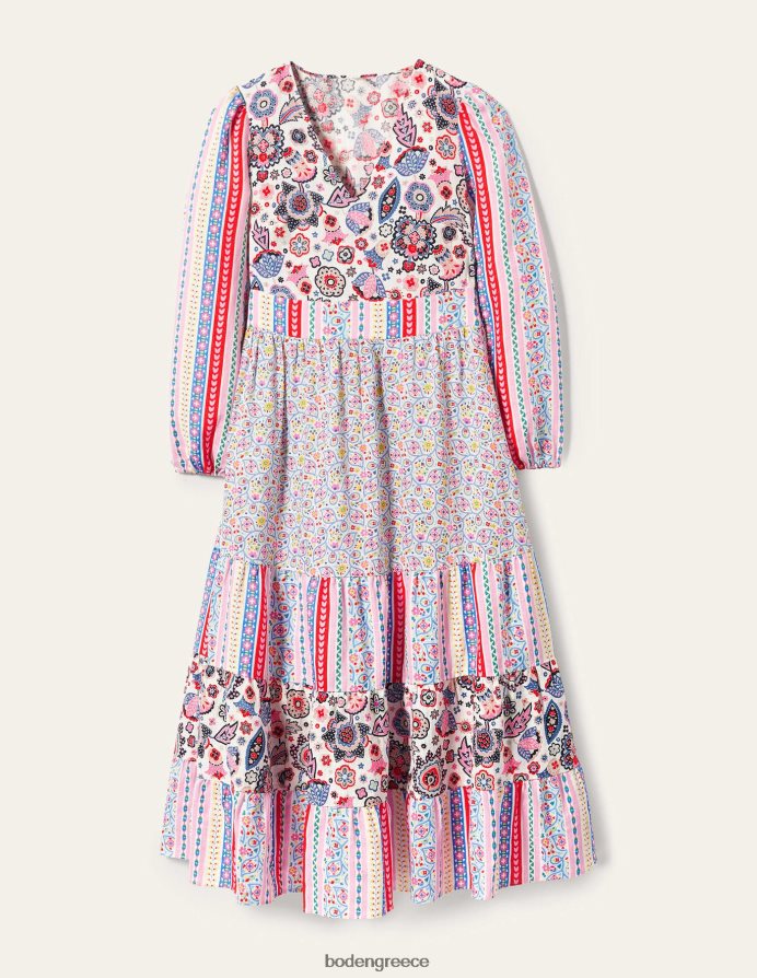 ροζ είδη ένδυσης επαναχρησιμοποιημένο μάξι φόρεμα σε επίπεδα Boden γυναίκες 464PH82428