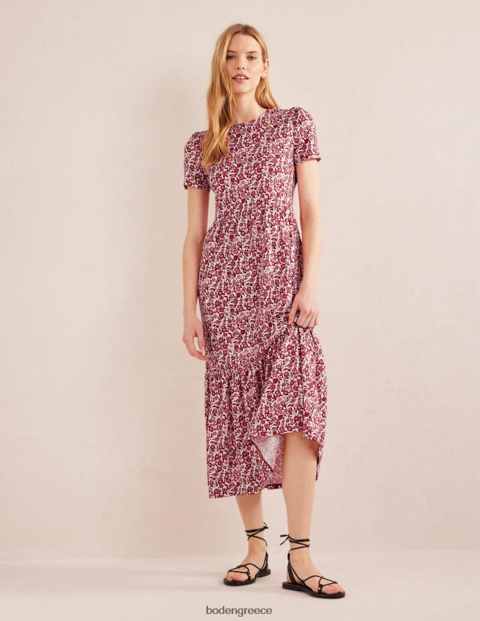 άνθιση αλεξανδρινού και πανσές είδη ένδυσης μίντι φόρεμα από ζέρσεϊ σε επίπεδα Boden γυναίκες 464PH82475