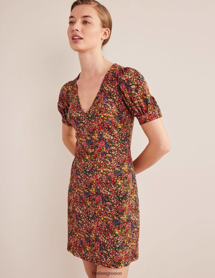 πέταλο πολυ & γαρδένιας είδη ένδυσης Μίνι φόρεμα με λαιμόκοψη Boden γυναίκες 464PH82481