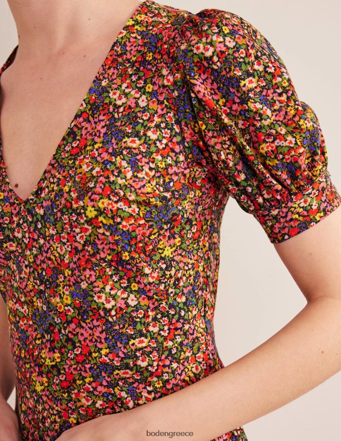 πέταλο πολυ & γαρδένιας είδη ένδυσης Μίνι φόρεμα με λαιμόκοψη Boden γυναίκες 464PH82481