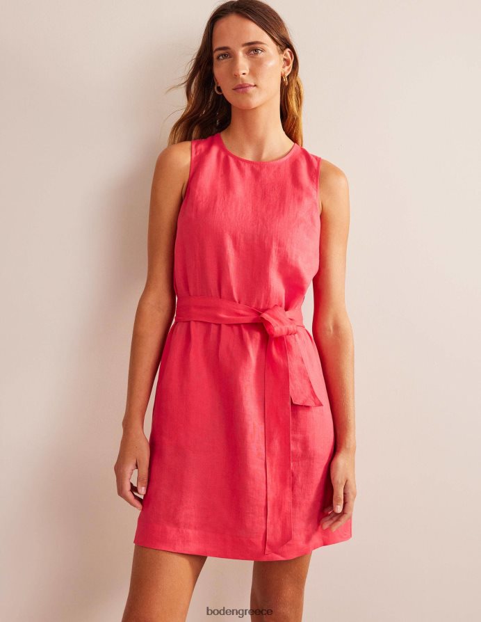 κοράλλι είδη ένδυσης αμάνικο λινό φόρεμα Boden γυναίκες 464PH825