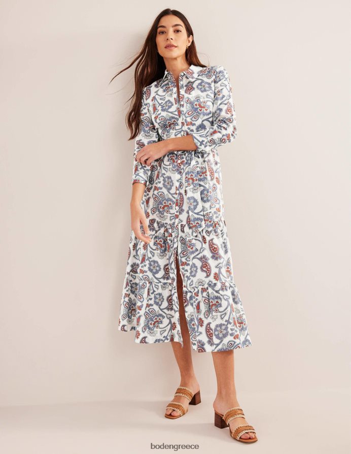 νυχτολούλουδο είδη ένδυσης βαμβακερό μάξι φόρεμα σε επίπεδα Boden γυναίκες 464PH82546