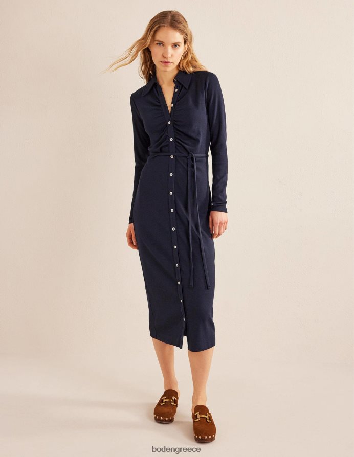 ΠΟΛΕΜΙΚΟ ΝΑΥΤΙΚΟ είδη ένδυσης μίντι φόρεμα πουκάμισο με ραβδώσεις Boden γυναίκες 464PH82549