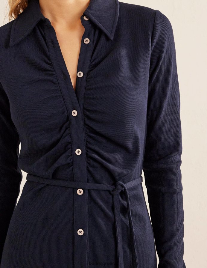 ΠΟΛΕΜΙΚΟ ΝΑΥΤΙΚΟ είδη ένδυσης μίντι φόρεμα πουκάμισο με ραβδώσεις Boden γυναίκες 464PH82549