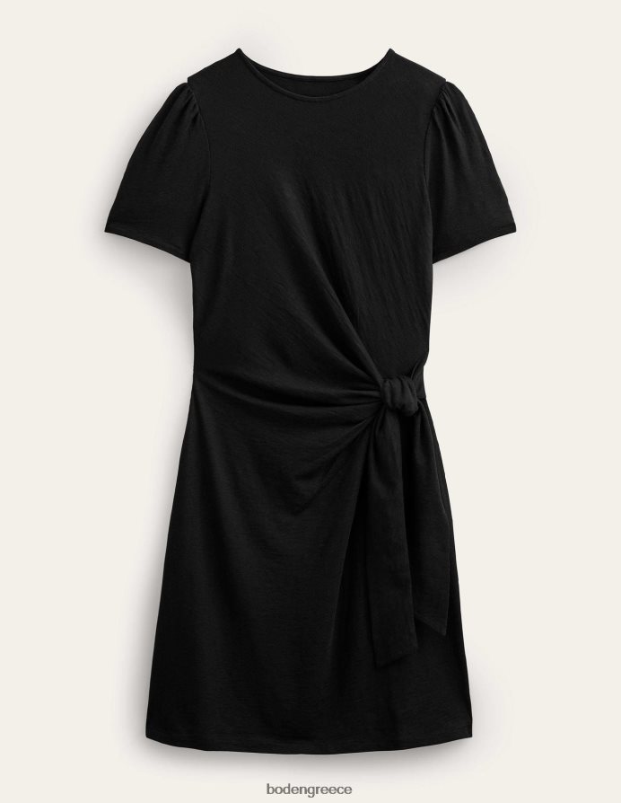 μαύρος είδη ένδυσης φόρεμα ζέρσεϊ μπροστά με κόμπο Boden γυναίκες 464PH82587