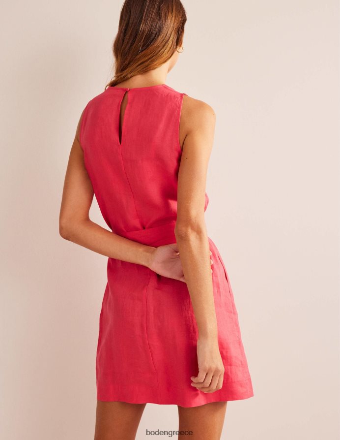 κοράλλι είδη ένδυσης αμάνικο λινό φόρεμα Boden γυναίκες 464PH825