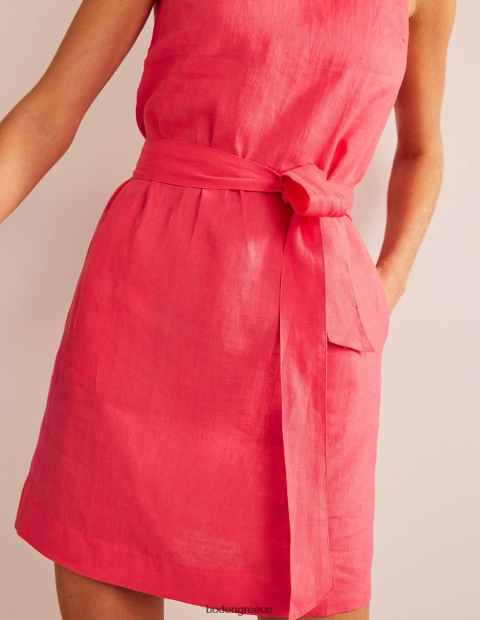 κοράλλι είδη ένδυσης αμάνικο λινό φόρεμα Boden γυναίκες 464PH825