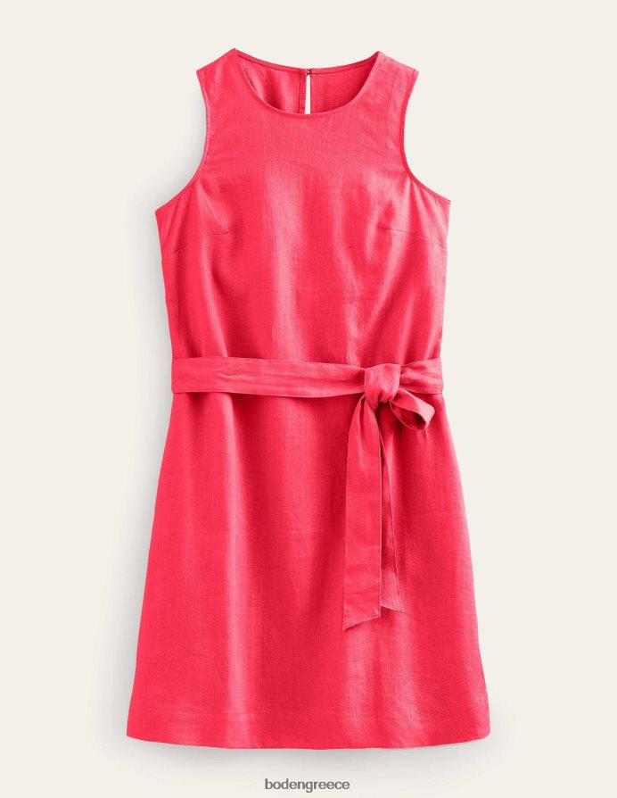 κοράλλι είδη ένδυσης αμάνικο λινό φόρεμα Boden γυναίκες 464PH825