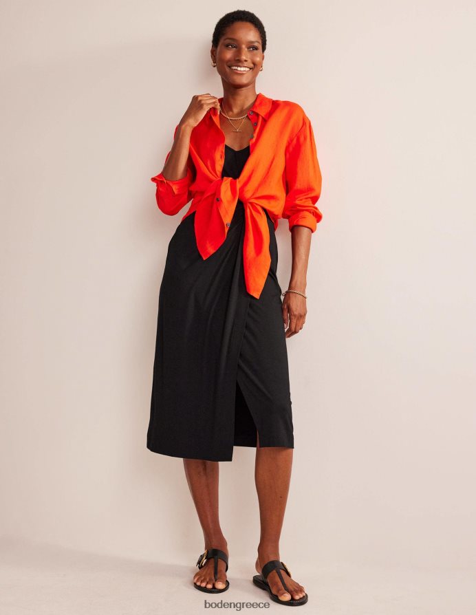 μαύρος είδη ένδυσης μαζεμένο μίντι φόρεμα ζέρσεϊ Boden γυναίκες 464PH833