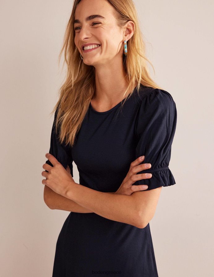 ΠΟΛΕΜΙΚΟ ΝΑΥΤΙΚΟ είδη ένδυσης Μίνι φόρεμα ζέρσεϊ με φουσκωτά μανίκια Boden γυναίκες 464PH842