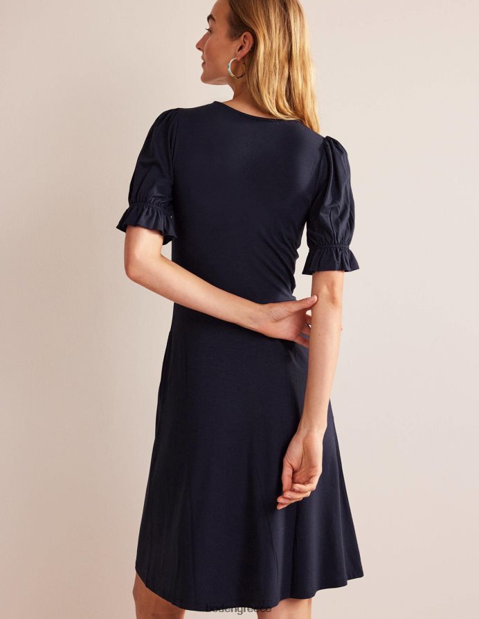 ΠΟΛΕΜΙΚΟ ΝΑΥΤΙΚΟ είδη ένδυσης Μίνι φόρεμα ζέρσεϊ με φουσκωτά μανίκια Boden γυναίκες 464PH842