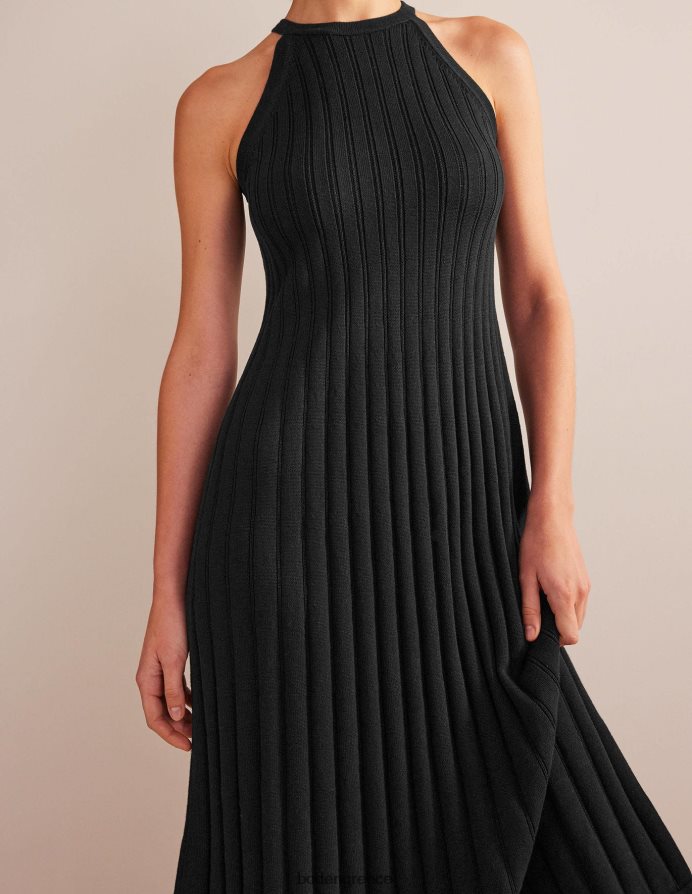 μαύρος είδη ένδυσης αμάνικο πλεκτό μίντι φόρεμα Boden γυναίκες 464PH8574