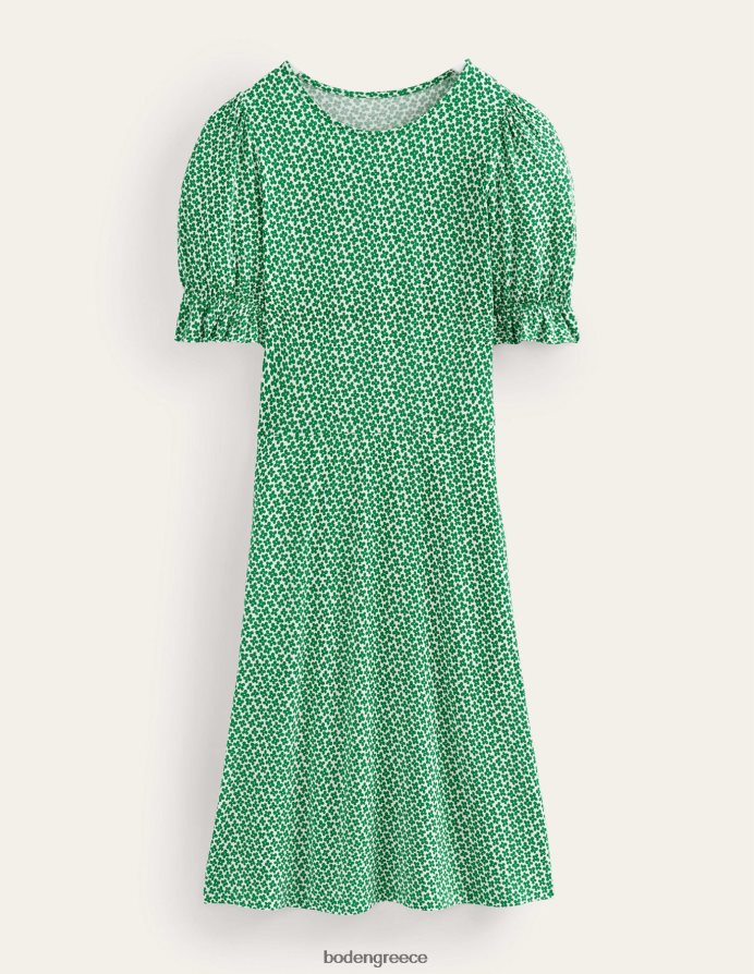 πράσινο λιβάδι & μαργαρίτα μπουμπούκι είδη ένδυσης Μίνι φόρεμα ζέρσεϊ με φουσκωτά μανίκια Boden γυναίκες 464PH858