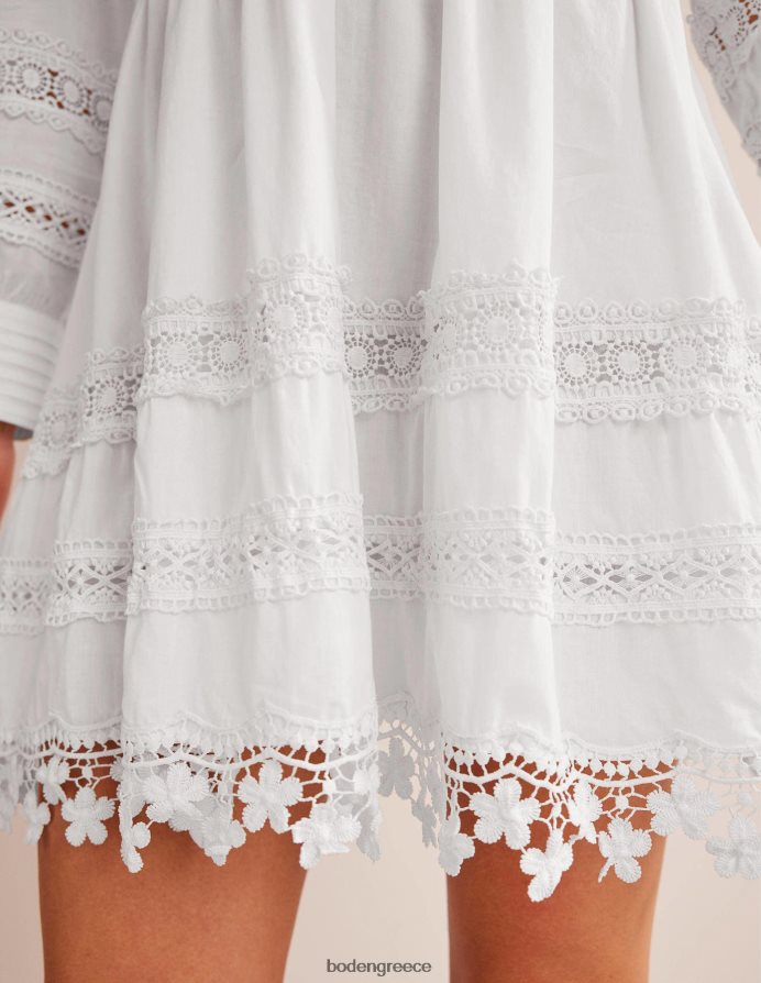 άσπρο είδη ένδυσης Μίνι φόρεμα με δαντέλα Boden γυναίκες 464PH868