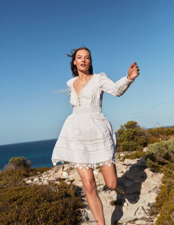 άσπρο είδη ένδυσης Μίνι φόρεμα με δαντέλα Boden γυναίκες 464PH868