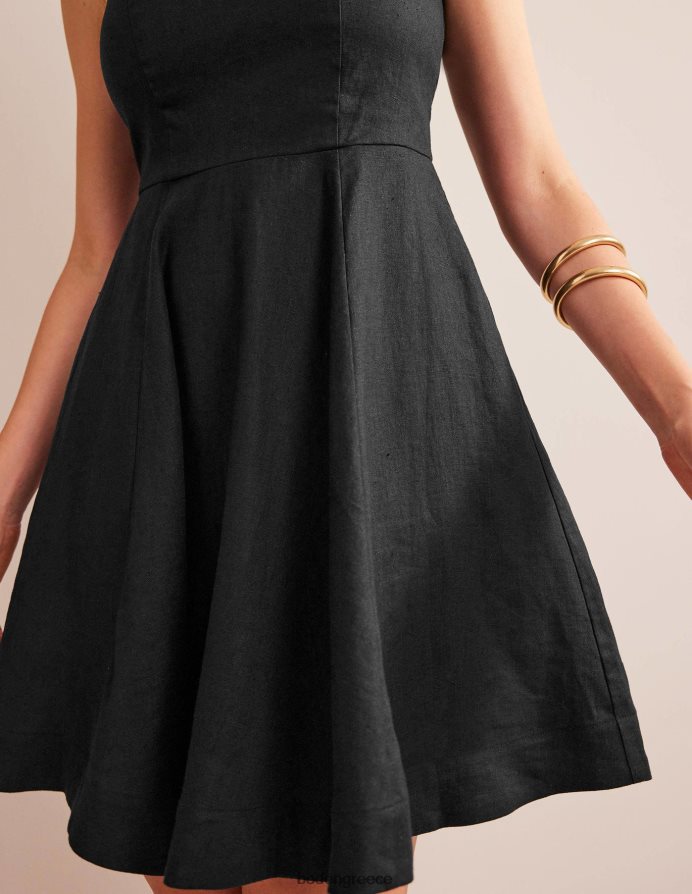 μαύρος είδη ένδυσης Μίνι λινό φόρεμα σε εφαρμογή Boden γυναίκες 464PH887