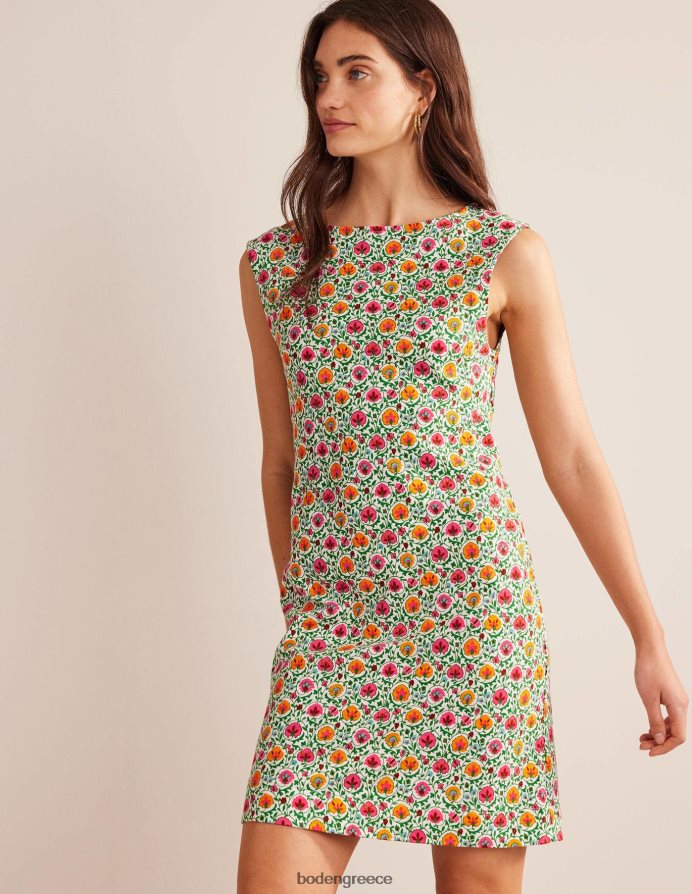 πράσινη και μαγευτική άνθιση είδη ένδυσης αμάνικο φόρεμα αλλαγής ζέρσεϊ Boden γυναίκες 464PH8935