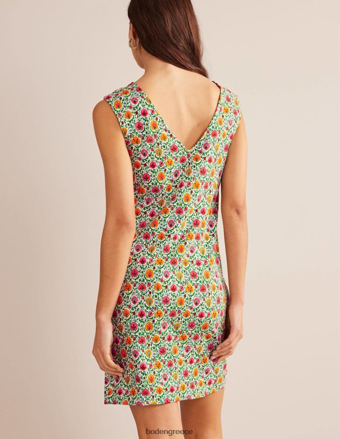 πράσινη και μαγευτική άνθιση είδη ένδυσης αμάνικο φόρεμα αλλαγής ζέρσεϊ Boden γυναίκες 464PH8935