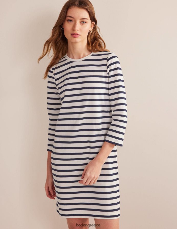 ιβουάρ και ναυτική ρίγα είδη ένδυσης τζέρσεϊ μίνι μπλουζάκι Boden γυναίκες 464PH8940