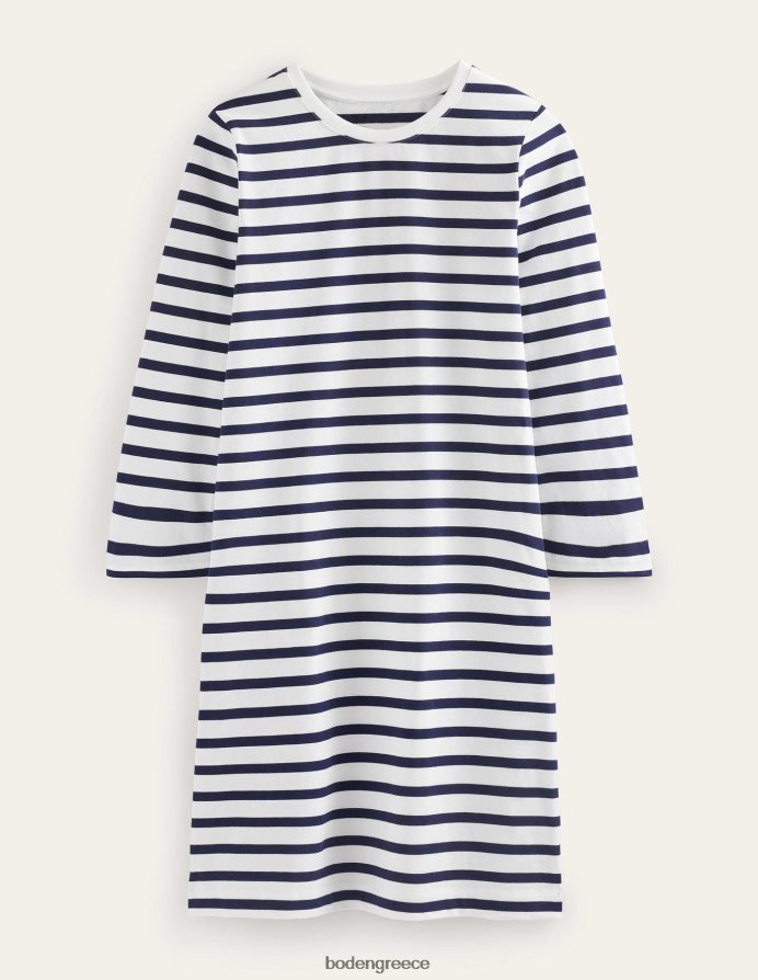 ιβουάρ και ναυτική ρίγα είδη ένδυσης τζέρσεϊ μίνι μπλουζάκι Boden γυναίκες 464PH8940