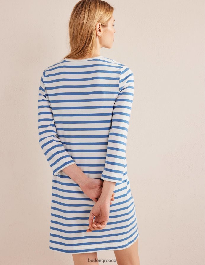 ιβουάρ και μπλε ρίγα είδη ένδυσης τζέρσεϊ μίνι μπλουζάκι Boden γυναίκες 464PH8941