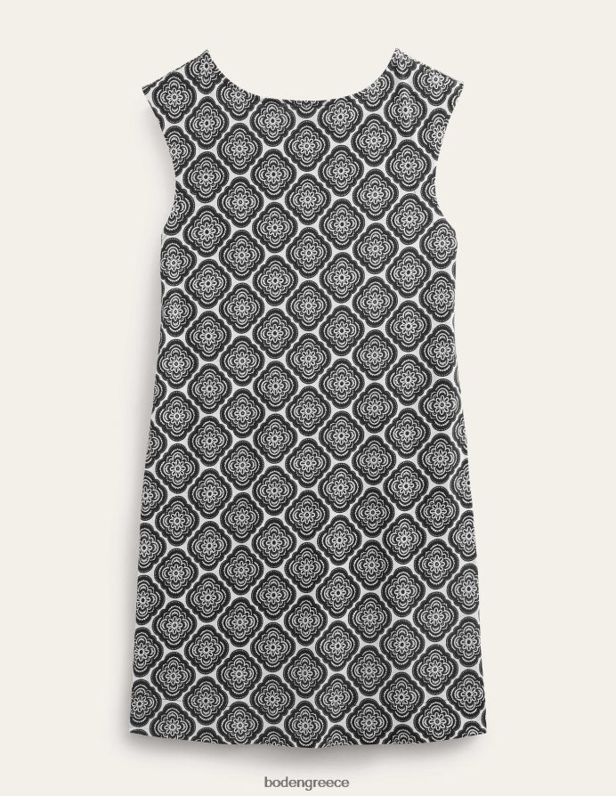 μαύρο & βοτανικό ρουζ είδη ένδυσης αμάνικο φόρεμα αλλαγής ζέρσεϊ Boden γυναίκες 464PH8949