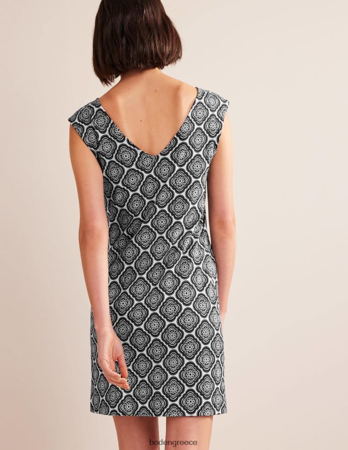 μαύρο & βοτανικό ρουζ είδη ένδυσης αμάνικο φόρεμα αλλαγής ζέρσεϊ Boden γυναίκες 464PH8949