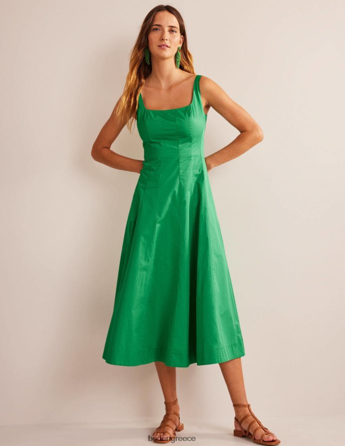 πλούσιο σμαράγδι είδη ένδυσης Αμάνικο μίντι φόρεμα με επένδυση Boden γυναίκες 464PH8952