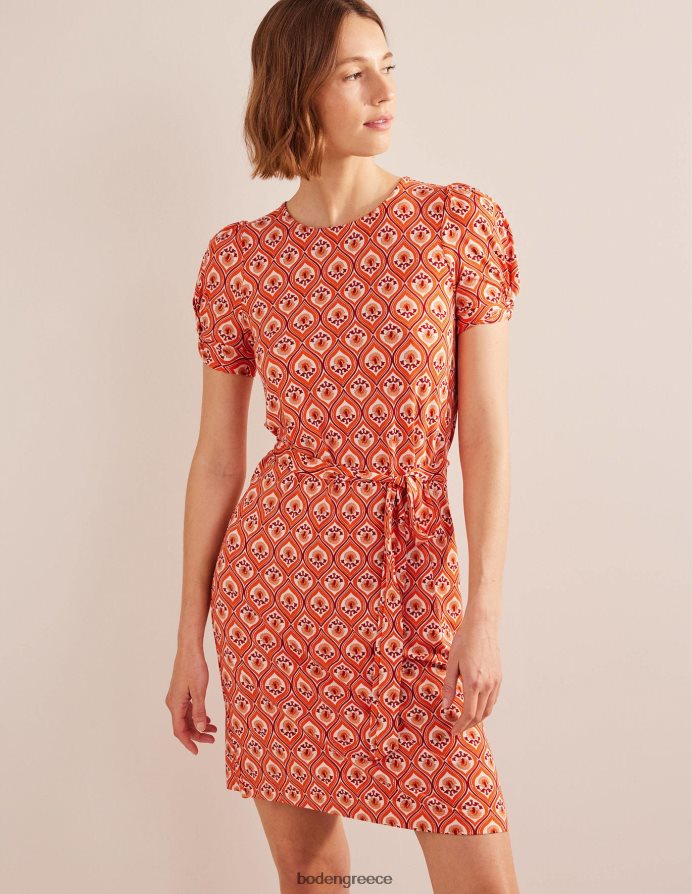 κουμκουάτ και γεωγραφικός καταρράκτης είδη ένδυσης Μίνι φόρεμα ζέρσεϊ με λεπτομέρεια Boden γυναίκες 464PH8957