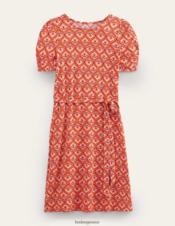 κουμκουάτ και γεωγραφικός καταρράκτης είδη ένδυσης Μίνι φόρεμα ζέρσεϊ με λεπτομέρεια Boden γυναίκες 464PH8957