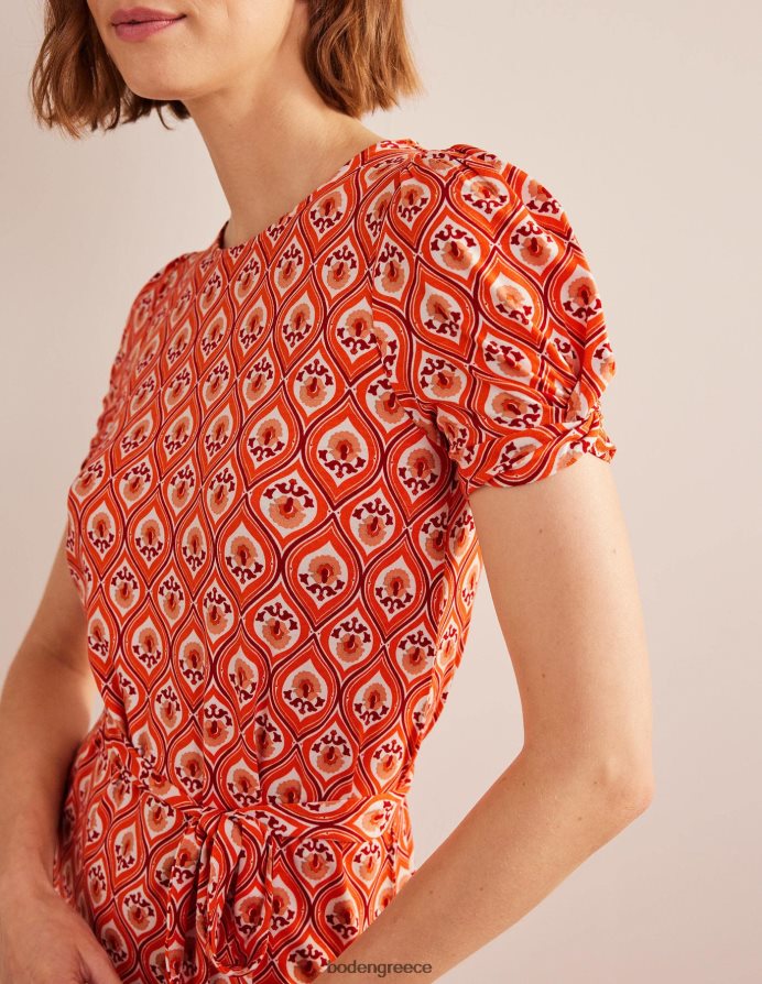 κουμκουάτ και γεωγραφικός καταρράκτης είδη ένδυσης Μίνι φόρεμα ζέρσεϊ με λεπτομέρεια Boden γυναίκες 464PH8957